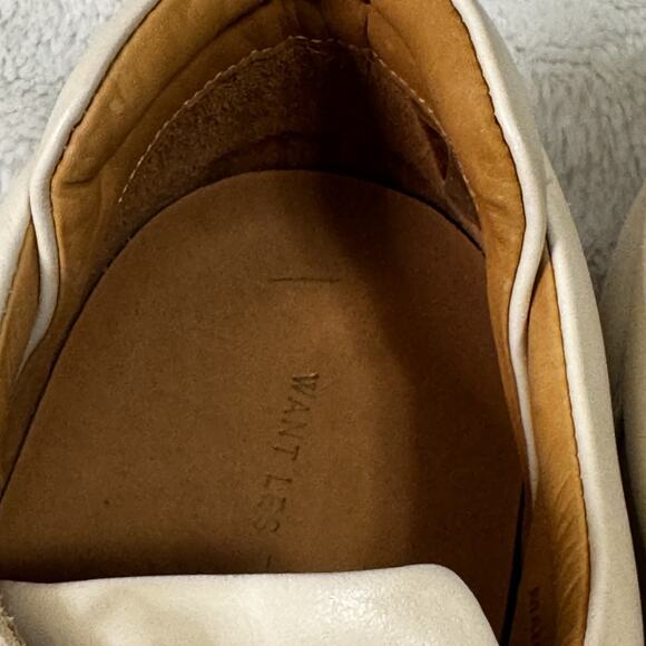 Want Les Essentiels Mens US 11 Beige leather sneaker made in Portugal main image 7